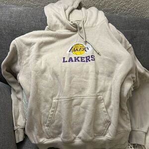 Beige Lakers Hoodie